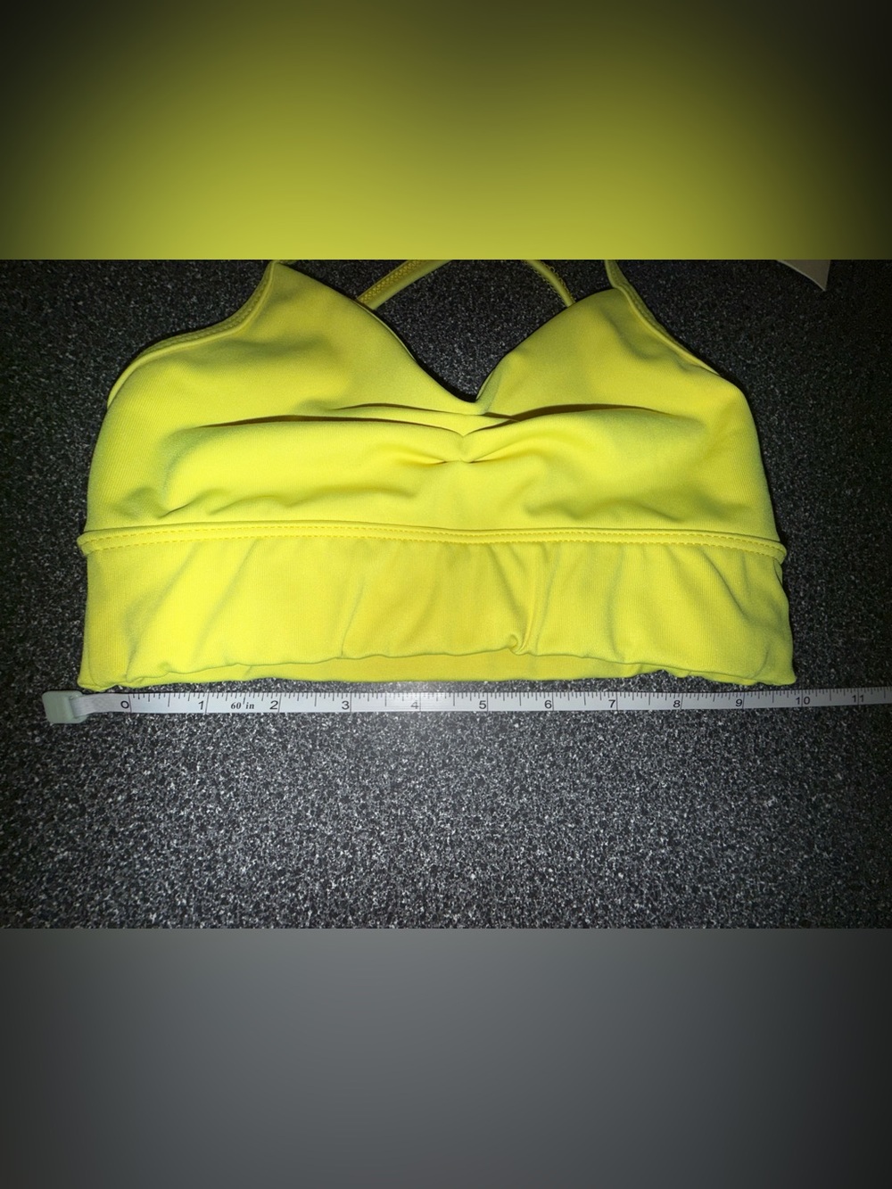 Tiger Friday Dance Bra Top in Bright Yellow - Size Child Medium